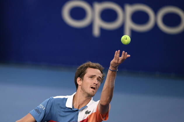 Bilder des Jahres 2022, Sport 02 Februar Sport Themen der Woche KW08 (220224) -- ACAPULCO, Feb. 24, 2022 -- Daniil Medvedev of Russia serves during the men s singles round of 16 match between Daniil Medvedev of Russia and Pablo Andujar of Spain at the 2022 ATP, Tennis Herren Mexican Open tennis tournament in Acapulco, Mexico, Feb. 23, 2022. ) (SP)MEXICO-ACAPULCO-TENNIS-ATP-MEXICAN OPEN-ROUND OF 16 XinxYuewei 