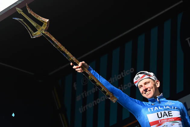 Bilder des Jahres 2022, Sport 03 März Sport Themen der Woche KW10 Photo Fabio Ferrari - LaPresse March, 13 2022 San Benedetto del Tronto (Italy) Cycling 57 th Tirreno-Adriatico Eolo 2022 - Stage 7 - San Benedetto del Tronto - San Benedetto del Tronto In the pic: POGACAR Tadej(UAE TEAM EMIRATES) winner of competition  Copyright: xFabioxFerrari LaPressex