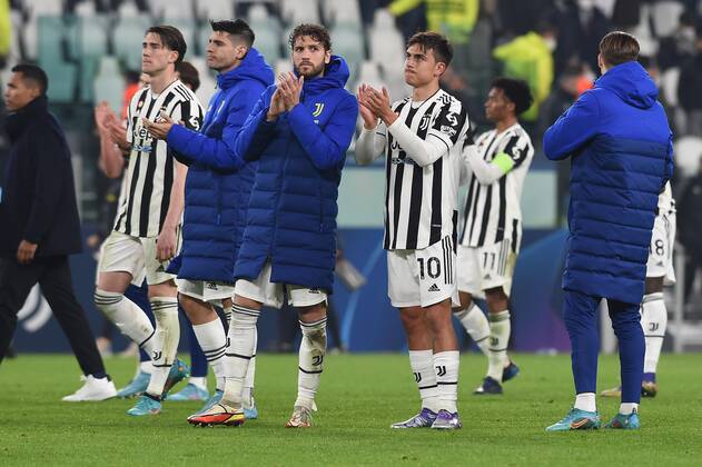 IPP20220316 Football - soccer: UEFA Champions League 2021 2022, Juventus Turin - FC Villarreal, delusione juventus - dusan vlahovic, alvaro morata, manuel locatelli e paulo dybala (Verwendung nur in Deutschland - GERMANY ONLY) *** IPP20220316 Football soccer UEFA Champions League 2021 2022, Juventus Turin FC Villarreal, delusione juventus dusan vlahovic, alvaro morata, manuel locatelli e paulo dybala use only in Germany GERMANY ONLY