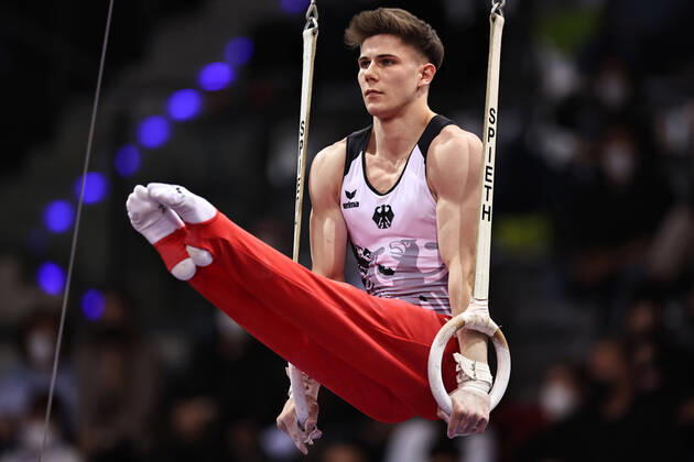 Bilder des Jahres 2022, Sport 03 März Sport Themen der Woche KW11 Sport Bilder des Tages Dario Sissakis, GER, during team challenge at 2022 DTB-Pokal in Stuttgart; 18 03 2022;