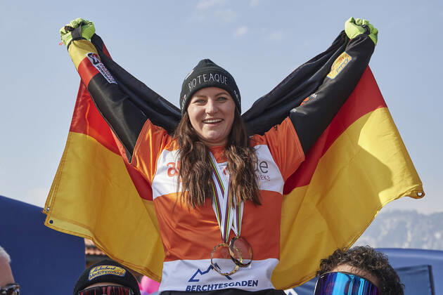 Bilder des Jahres 2022, Sport 03 März Sport Themen der Woche KW11 Sport Bilder des Tages Berchtesgaden, Deutschland 19. März 2022: FIS Snowboard Weltcup Finale - 2021 2022 - Parallel Slalom - Berchtesgaden - 19.03.2022 Ramona Hofmeister (GER) Gesamtweltcupsiegerin Bischofswiesen Götschen Bayern Copyright: xFotostandx xWassmuthx