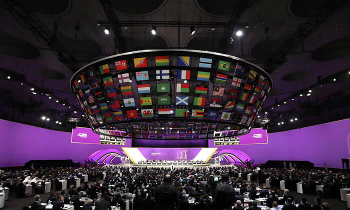 Bilder des Jahres 2022, Sport 03 März Sport Themen der Woche KW13 Sport Bilder des Tages FIFA Congress Doha 2022 Katar FIFA Qatar Congress Doha 2022 am 31.03.2022 in Doha Copyright: xLacixPerenyix