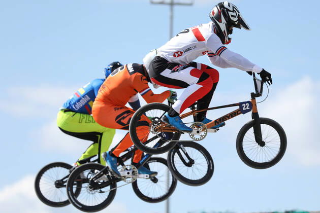 Bilder des Jahres 2022, Sport 04 April Sport Themen der Woche KW13 Sport Bilder des Tages April 3, 2022, Verona, Veneto, Italy: ROSS CULLEN of Great Britain 22 competes in the BMX Racing Elite of the UEC European Cup at the BMX Olympic Arena on April 3rd 2022 in Verona, Italy Verona Italy - ZUMAc179 20220403_zep_c179_044 Copyright: xMickaelxChavetx