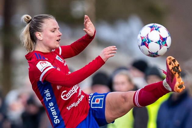 220403 Vittsjös Julia Tunturi under fotbollsmatchen i Damallsvenskan mellan Vittsjö och FC Rosengard den 3 april 2022 i Vittsjö. Copyright: MATHILDAxAHLBERG BB220403BB694