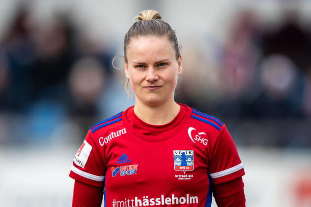 220403 Vittsjös Julia Tunturi under fotbollsmatchen i Damallsvenskan mellan Vittsjö och FC Rosengard den 3 april 2022 i Vittsjö. Copyright: MATHILDAxAHLBERG BB220403BB735
