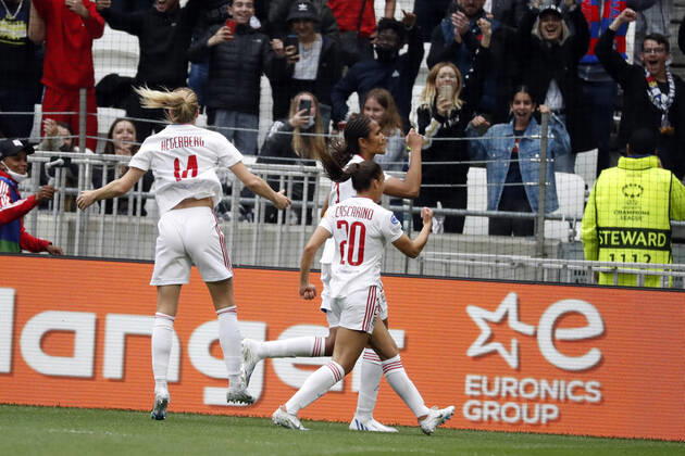 Renard wendie OL FOOTBALL : Olympique Lyonnais (OL) vs Paris Saint Germain (PSG) - femmes - seniors - Champions league 2022 2023 - demi finale - Lyon - 24 04 2022 StephanePillaud Panoramic
