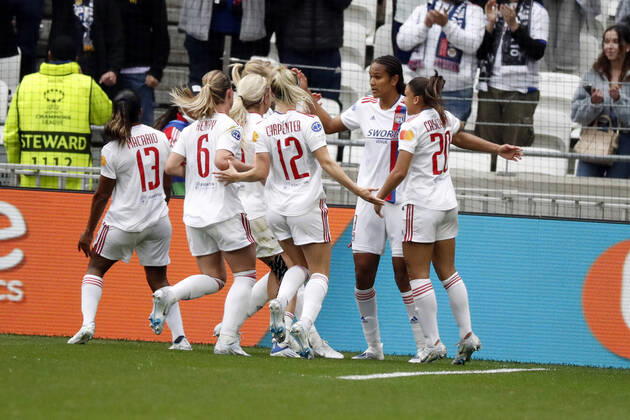 Renard wendie OL FOOTBALL : Olympique Lyonnais (OL) vs Paris Saint Germain (PSG) - femmes - seniors - Champions league 2022 2023 - demi finale - Lyon - 24 04 2022 StephanePillaud Panoramic