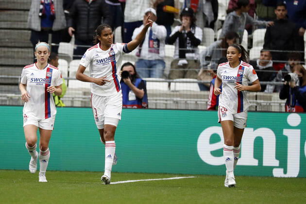 Renard wendie OL FOOTBALL : Olympique Lyonnais (OL) vs Paris Saint Germain (PSG) - femmes - seniors - Champions league 2022 2023 - demi finale - Lyon - 24 04 2022 StephanePillaud Panoramic