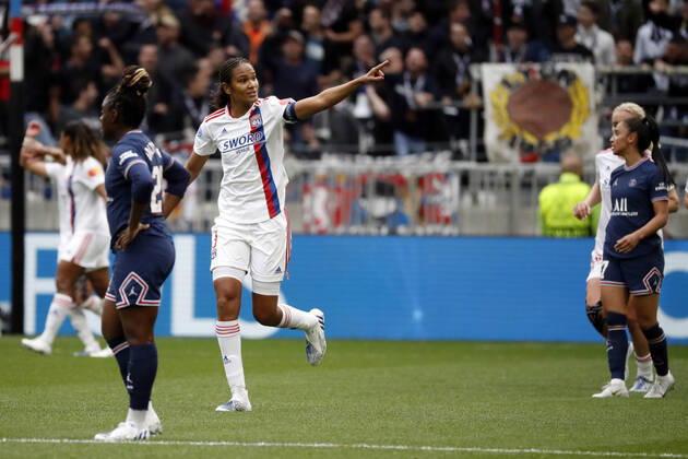Renard wendie OL FOOTBALL : Olympique Lyonnais (OL) vs Paris Saint Germain (PSG) - femmes - seniors - Champions league 2022 2023 - demi finale - Lyon - 24 04 2022 StephanePillaud Panoramic