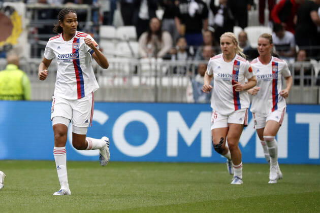 Renard wendie OL FOOTBALL : Olympique Lyonnais (OL) vs Paris Saint Germain (PSG) - femmes - seniors - Champions league 2022 2023 - demi finale - Lyon - 24 04 2022 StephanePillaud Panoramic