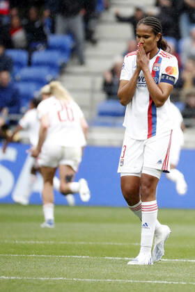 Renard wendie OL FOOTBALL : Olympique Lyonnais (OL) vs Paris Saint Germain (PSG) - femmes - seniors - Champions league 2022 2023 - demi finale - Lyon - 24 04 2022 StephanePillaud Panoramic