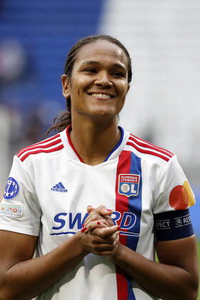 Renard wendie OL FOOTBALL : Olympique Lyonnais (OL) vs Paris Saint Germain (PSG) - femmes - seniors - Champions league 2022 2023 - demi finale - Lyon - 24 04 2022 StephanePillaud Panoramic