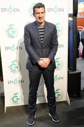 Portuguese football legend Luis Figo performs a show-cooking by Epigen Healthy Bite during the Salon Gourmets 2022. April 26, 2022. (0157166545)