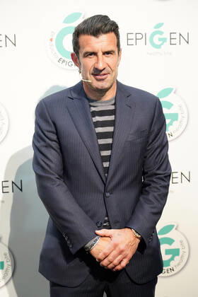 Portuguese football legend Luis Figo performs a show-cooking by Epigen Healthy Bite during the Salon Gourmets 2022. April 26, 2022. (0157166549)