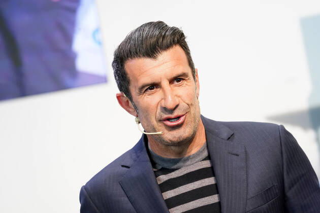Portuguese football legend Luis Figo performs a show-cooking by Epigen Healthy Bite during the Salon Gourmets 2022. April 26, 2022. (0157166563)