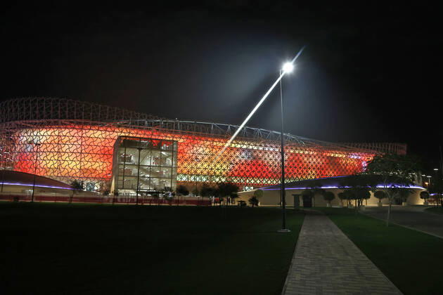 22.12.2021, Vorschau zur Fussball Weltmeisterschaft 2022 in Katar, VAE. Al Rayyan, Qatar, das FIFA-WM-Stadion: Ahmed bin Ali Stadion, während des FIFA Arab Cup Qatar in Al Rayyan, Qatar.