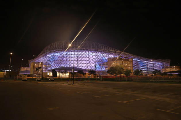 22.12.2021, Vorschau zur Fussball Weltmeisterschaft 2022 in Katar, VAE. Al Rayyan, Qatar, das FIFA-WM-Stadion: Ahmed bin Ali Stadion, während des FIFA Arab Cup Qatar in Al Rayyan, Qatar.