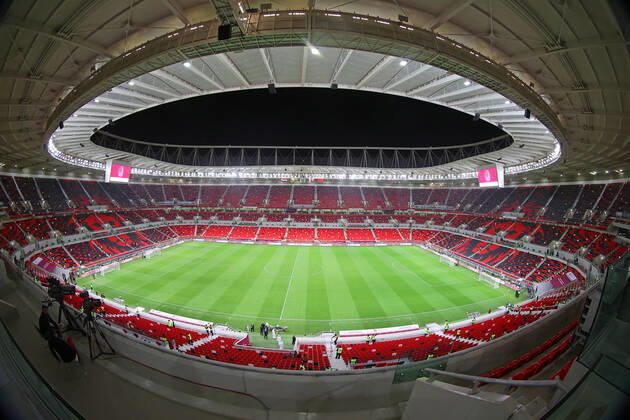 22.12.2021, Vorschau zur Fussball Weltmeisterschaft 2022 in Katar, VAE. Al Rayyan, Qatar, das FIFA-WM-Stadion: Ahmed bin Ali Stadion, während des FIFA Arab Cup Qatar in Al Rayyan, Qatar.