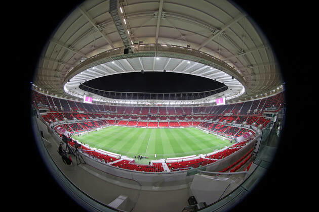 22.12.2021, Vorschau zur Fussball Weltmeisterschaft 2022 in Katar, VAE. Al Rayyan, Qatar, das FIFA-WM-Stadion: Ahmed bin Ali Stadion, während des FIFA Arab Cup Qatar in Al Rayyan, Qatar.
