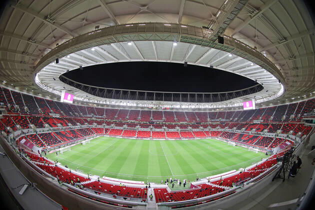 22.12.2021, Vorschau zur Fussball Weltmeisterschaft 2022 in Katar, VAE. Al Rayyan, Qatar, das FIFA-WM-Stadion: Ahmed bin Ali Stadion, während des FIFA Arab Cup Qatar in Al Rayyan, Qatar.