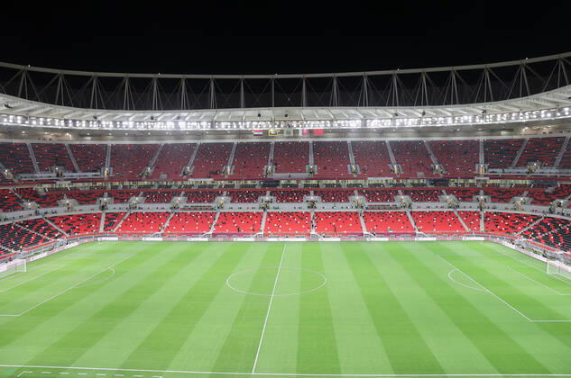 22.12.2021, Vorschau zur Fussball Weltmeisterschaft 2022 in Katar, VAE. Al Rayyan, Qatar, das FIFA-WM-Stadion: Ahmed bin Ali Stadion, während des FIFA Arab Cup Qatar in Al Rayyan, Qatar.