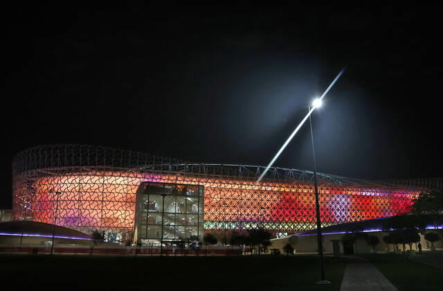 22.12.2021, Vorschau zur Fussball Weltmeisterschaft 2022 in Katar, VAE. Al Rayyan, Qatar, das FIFA-WM-Stadion: Ahmed bin Ali Stadion, während des FIFA Arab Cup Qatar in Al Rayyan, Qatar.