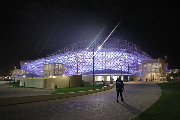22.12.2021, Vorschau zur Fussball Weltmeisterschaft 2022 in Katar, VAE. Al Rayyan, Qatar, das FIFA-WM-Stadion: Ahmed bin Ali Stadion, während des FIFA Arab Cup Qatar in Al Rayyan, Qatar.