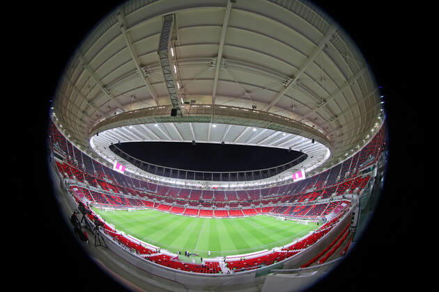 22.12.2021, Vorschau zur Fussball Weltmeisterschaft 2022 in Katar, VAE. Al Rayyan, Qatar, das FIFA-WM-Stadion: Ahmed bin Ali Stadion, während des FIFA Arab Cup Qatar in Al Rayyan, Qatar.