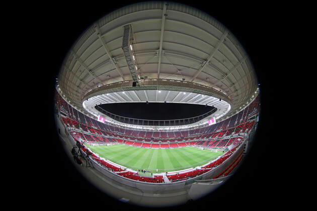 22.12.2021, Vorschau zur Fussball Weltmeisterschaft 2022 in Katar, VAE. Al Rayyan, Qatar, das FIFA-WM-Stadion: Ahmed bin Ali Stadion, während des FIFA Arab Cup Qatar in Al Rayyan, Qatar.