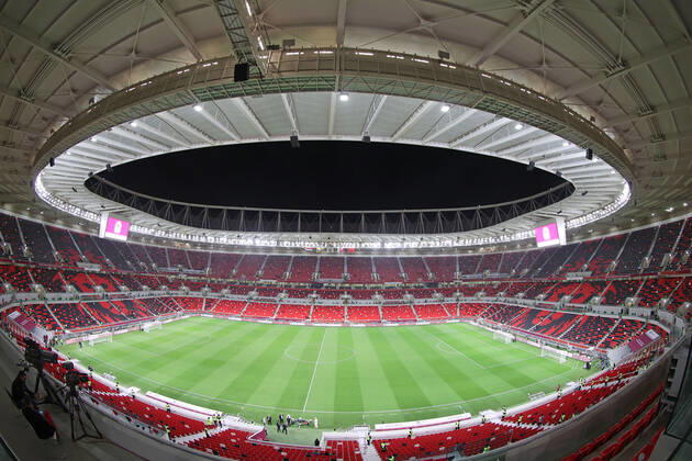 22.12.2021, Vorschau zur Fussball Weltmeisterschaft 2022 in Katar, VAE. Al Rayyan, Qatar, das FIFA-WM-Stadion: Ahmed bin Ali Stadion, während des FIFA Arab Cup Qatar in Al Rayyan, Qatar.