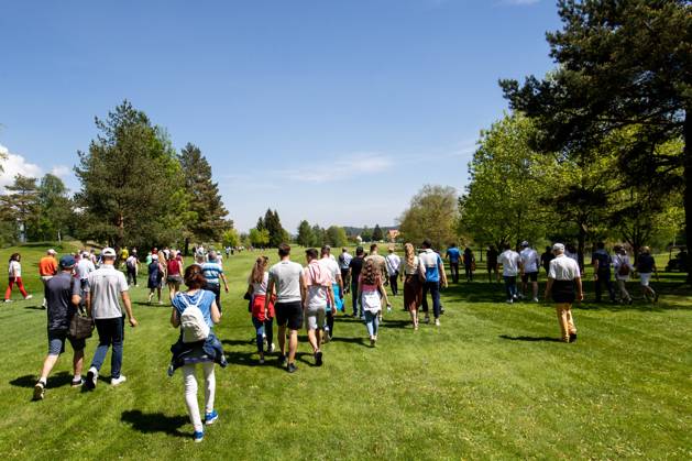 GOLF - Goesser Open 2022 MARIA LANKOWITZ,AUSTRIA,14.MAY.22 - GOLF - Alps Tour, Goesser Open, GC Erzherzog Johann. Image shows the fans and general view of course. GEPAxpictures xMaticxKlansek