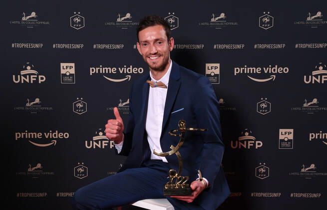 01 Benjamin LEROY (aca) during the Trophies UNFP ceremony at Pavillon Gabriel on May 15, 2022 in Paris, France. FOOTBALL : Trophees UNFP - Soiree - Paris - 15 05 2022 Pool FEP Panoramic 