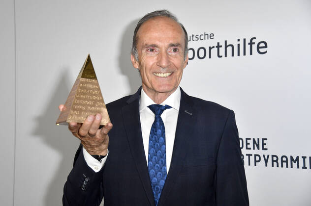 Sport Bilder des Tages Eberhard Gienger bei der Verleihung der Goldenen Sportpyramide 2022 in der Hauptstadtrepräsentanz der Deutschen Telekom AG. Berlin, 20.05.2022