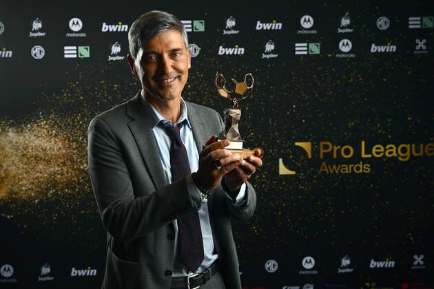 BRUSSEL, BELGIUM - MAY 23 : Felice Mazzu trainer of the year pictured during the Pro League Awards on May 23, 2022 in Brussel, Belgium, 23 05 2022 ( Pro League Awards 2021-2022 PhotoNews Panoramic 