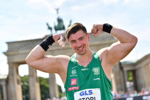 Sport Themen der Woche KW25 24.06.2022, xkaix, Leichtathletik Kugelstoßen Maenner, Deutsche Meisterschaften 2022 emspor, v.l. David Storl (SC DHfK Leipzig e.V.) Berlin