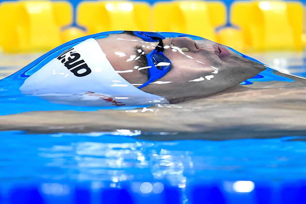 Sport Themen der Woche KW25 Apostolos Christou of Greece competes in the 50m Backstroke Men semifinals during the FINA 19th World Championships at Duna Arena in Budapest (Hungary), June 24th, 2022. Apostolos Christou placed 3rd. Photo Andrea Staccioli Deepbluemedia Insidefoto andreaxstaccioli