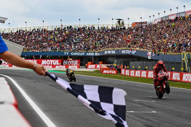 Sport Themen der Woche KW25 Sport Bilder des Tages Races of MotoGP Motul TT Grand Prix of Holland at Assen Circuit. June 26, 2022 In picture: Francesco Bagnaia Carreras del Gran Premio Motul TT de MotoGP de Holanda en el Circuito de Assen. 26 de Junio de 2022 POOL MotoGP.com Cordon Press Images will be for editorial use only. Mandatory credit: MotoGP.com Cordon Press