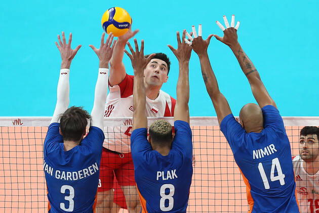 Bilder des Jahres 2022, Sport 07 Juli Sport Themen der Woche KW27 2022.07.09 Ergo Arena Gdansk Siatkowka mezczyzn Liga Narodow Mecz Polska - Holandia N z Karol Butryn Foto Piotr Matusewicz PressFocus 2022.07.09 Gdansk Men Volleyball Nations League Poland - Netherlands Karol Butryn Credit: Piotr Matusewicz PressFocus NEWSPIX.PL --- Newspix.pl  20220709_PF_PM182