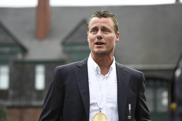 Bilder des Jahres 2022, Sport 07 Juli NEWPORT, RI - JULY 16: Lleyton Hewitt looks on during a reception in his honor on July 16, 2022, during the International Tennis Hall of Fame induction ceremony in Newport, RI. (Photo by Erica Denhoff Icon Sportswire) TENNIS: JUL 16 Hall of Fame Open Icon22071626