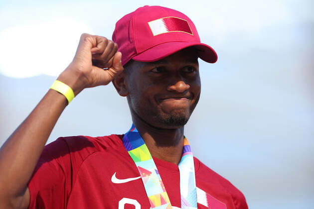 Mutaz Essa Barshim (QAT), JULY 19, 2022 - Athletics : IAAF World Championships Oregon 2022 Men s High Jump Award ceremony at Hayward Field, Eugene, Oregon, USA.  (193910475)