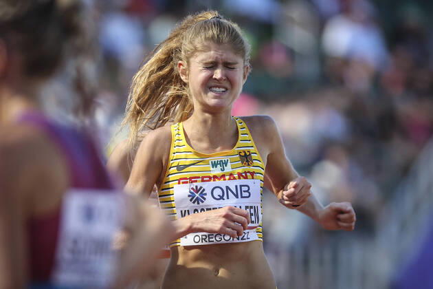 Bilder des Jahres 2022, Sport 07 Juli Sport Themen der Woche KW29 Sport Bilder des Tages World Athletics Championships Oregon 22; United States of America, 20.07.2022 Sie kaempfte beim 5000m-Vorlauf: Konstanze Klosterhalfen (GER TSV Bayer 04 Leverkusen 5000m 10000m) am 20.07.22 im Hayward Field in Eugene an Tag 6 der World Athletics Championships Oregon22. Copyright: xBEAUTIFULxSPORTS AxelxKohringx