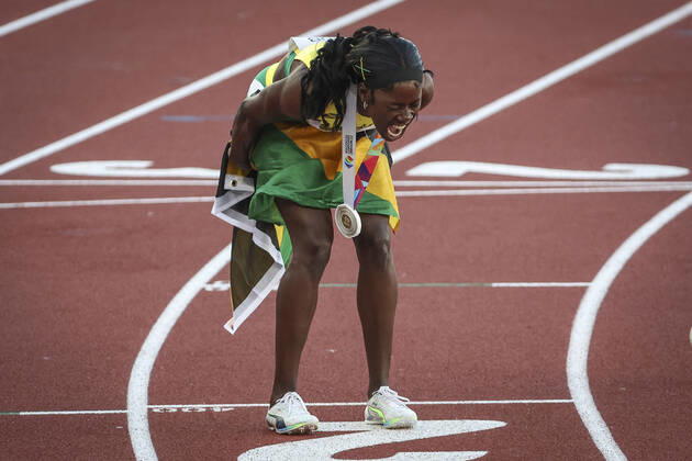 Bilder des Jahres 2022, Sport 07 Juli Sport Themen der Woche KW29 Sport Bilder des Tages World Athletics Championships Oregon 22; United States of America, 21.07.2022 Shericka JACKSON (JAM) gewinnt die 200m am 21.07.22 im Hayward Field in Eugene an Tag 7 der World Athletics Championships Oregon22. Copyright: xBEAUTIFULxSPORTS AxelxKohringx