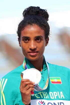 Mekides Abebe (ETH), JULY 21, 2022 - Athletics : IAAF World Championships Oregon 2022 Women s 3000m SC Award ceremony at Hayward Field, Eugene, Oregon, USA.  (194093718)