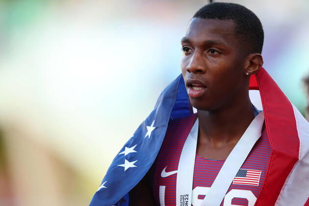 Erriyon Knighton (USA), JULY 21, 2022 - Athletics : IAAF World Championships Oregon 2022 Men s 200m Final at Hayward Field, Eugene, Oregon, USA.  (194094350)
