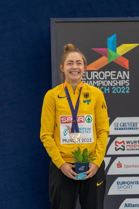 LUECKENKEMPER Gina (GER), 100 meter Women (100m Frauen), Gold GER, Athletics (Leichtathletik), European Championships Munich 2022, 17.08.2022, GER, Athletics (Leichtathletik), European Championships Munich 2022, 17.08.2022 Muenchen Copyright: xEibner-Pressefotox EP_SMR