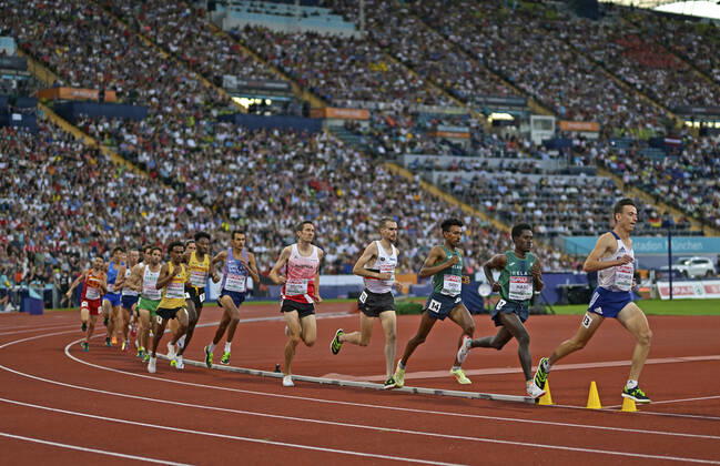 21.08.2022, European Championchips München 2022, Leichtathletik im Olympiastadion, 10.000 Meter Lauf der Männer,