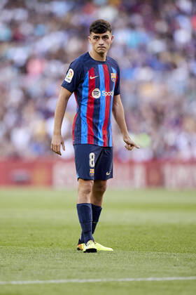ESP: FC Barcelona, Barca v Real Valladolid CF - La Liga Santander Pedro Gonzalez Pedri of FC Barcelona looks on during the La Liga Santander match between FC Barcelona and Real Valladolid CF at Spotify Camp Nou on August 28, 2022, in Barcelona, Spain. Barcelona Spotify Camp Nou Catalunya Spain _RL_FCBvVALL_008_455 Copyright: xRicardoxLarreinax