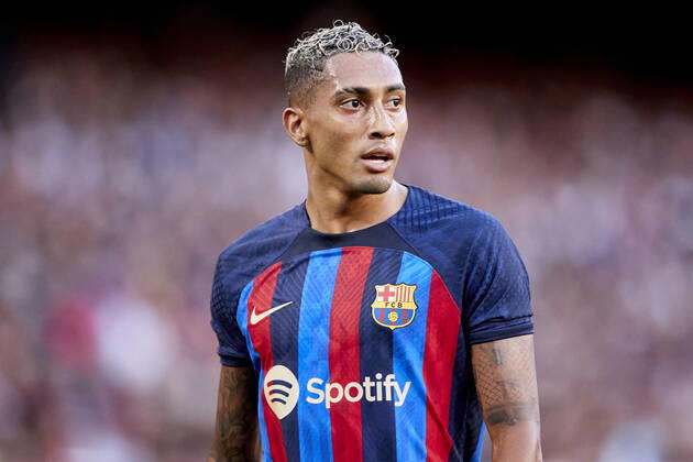 ESP: FC Barcelona, Barca v Real Valladolid CF - La Liga Santander Raphael Dias Raphinha of FC Barcelona looks on during the La Liga Santander match between FC Barcelona and Real Valladolid CF at Spotify Camp Nou on August 28, 2022, in Barcelona, Spain. Barcelona Spotify Camp Nou Catalunya Spain _RL_FCBvVALL_014_449 Copyright: xRicardoxLarreinax