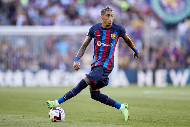 ESP: FC Barcelona, Barca v Real Valladolid CF - La Liga Santander Raphael Dias Raphinha of FC Barcelona in action during the La Liga Santander match between FC Barcelona and Real Valladolid CF at Spotify Camp Nou on August 28, 2022, in Barcelona, Spain. Barcelona Spotify Camp Nou Catalunya Spain _RL_FCBvVALL_021_443 Copyright: xRicardoxLarreinax