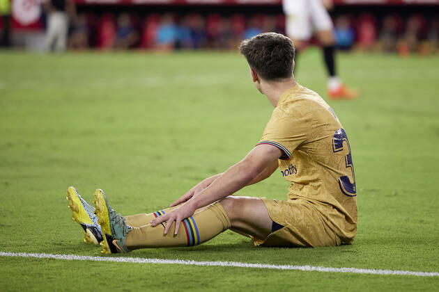 Sevilla FC v FC Barcelona, Barca LaLiga Santander, Seville, Spain Seville, Spain. 03rd September 2022. Gavi (30) of FC Barcelona seen during the LaLiga Santander match between Sevilla FC and FC Barcelona at Estadio Ramon Sanchez Pizjuan in Seville. Seville Andalucia Spain Estadio Ramon Sanchez Pizjuan Copyright: xGonzalesxPhoto JesusxRuizxMedinax